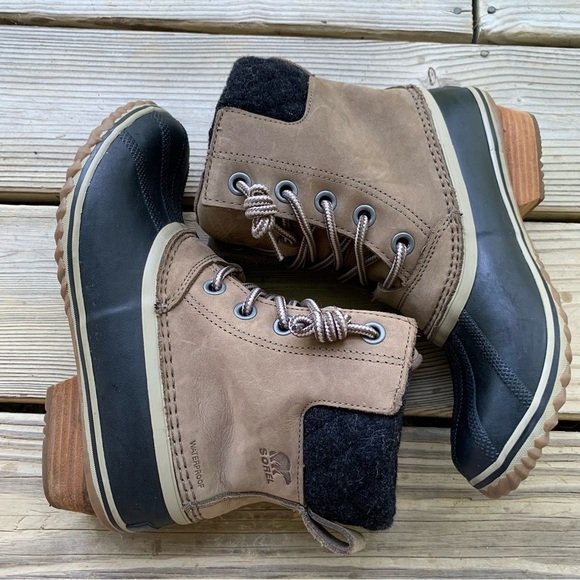 Sorel Women's Slimpack Lace II Duck Boots size 8 Waterproof Leather NL3058-245 - Picture 1 of 13